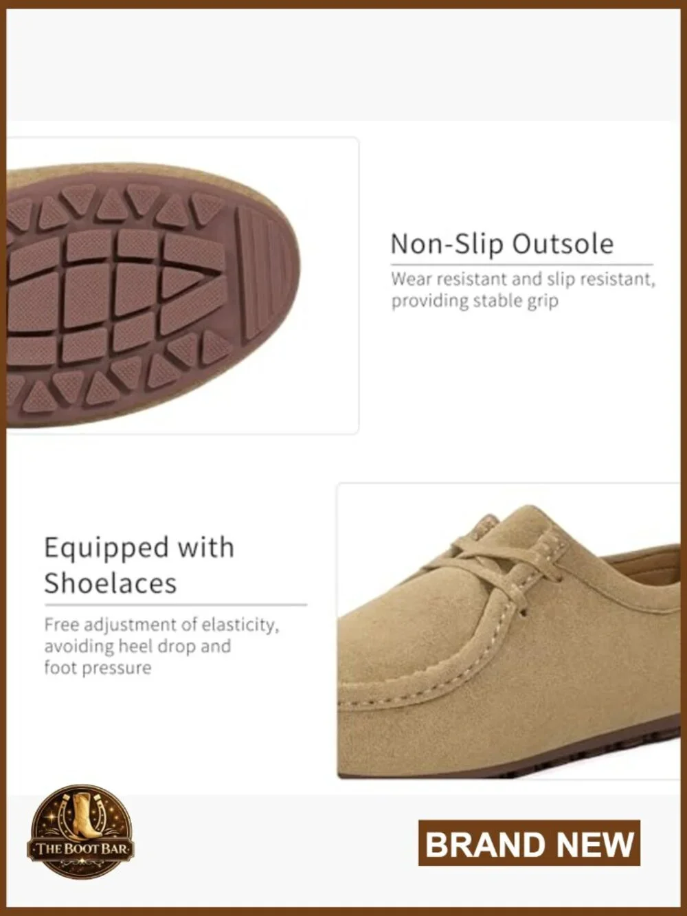 Women's Suede Loafers with Memory Foam, Lace-Up Oxfords for Work & Casual